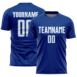 Soccer Geometric Sports Blue Custom Royal Shape White-Light Sublimation Uniform Jersey Soccer Geometric Sports Blue Custom Royal Shape White-Light Sublimation Uniform Jersey